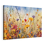 Tableaux Fleurs sauvages vibrantes dans une explosion d'aquarelle