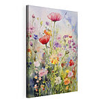 Tableaux Des fleurs sauvages dans des teintes aquarelles vibrantes