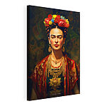Tableaux Des fleurs colorées rehaussent un portrait élégant