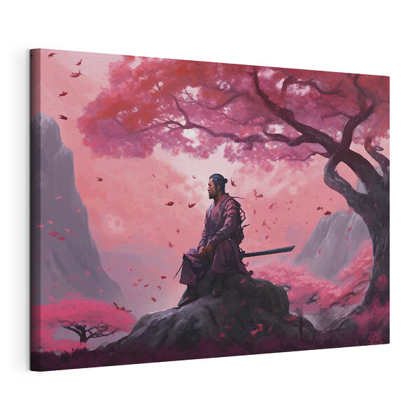 Homme assis sur un rocher avec une épée Tableaux Homme assis sur un rocher avec une épée