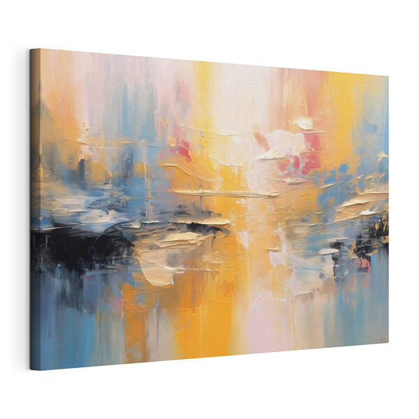 Paysage abstrait vibrant de coups de pinceau Tableaux Paysage abstrait vibrant de coups de pinceau