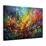 Tableaux Explosion de coups de pinceau abstraits et vibrants