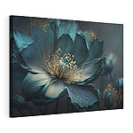 Tableaux Fleur lumineuse de couleur sarcelle avec des accents lumineux