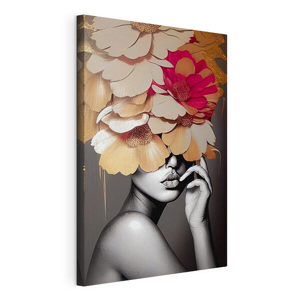 Femme avec des fleurs sur la tête Tableaux Femme avec des fleurs sur la tête