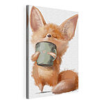 Tableaux Renard fennec appréciant une boisson chaude