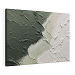 Tableaux Art abstrait texturé vert et blanc