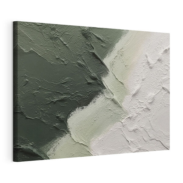 Art abstrait texturé vert et blanc Tableaux Art abstrait texturé vert et blanc