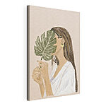 Tableaux Femme tenant une feuille