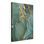 Tableaux Motif abstrait de tourbillons verts et orange