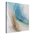 Tableaux Les vagues se mêlent aux textures sableuses