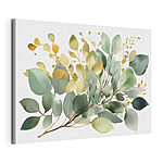 Tableaux Feuilles d'aquarelle aux teintes douces