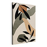 Tableaux Feuille noire sur fond blanc
