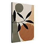 Tableaux Feuilles et formes abstraites, style minimaliste