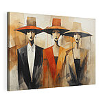Tableaux Groupe de femmes portant des chapeaux