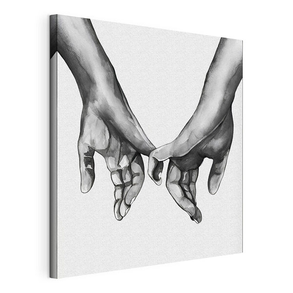Dessin de deux mains se tenant l'une l'autre Tableaux Dessin de deux mains se tenant l'une l'autre