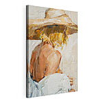 Tableaux Peinture d'une femme portant un chapeau