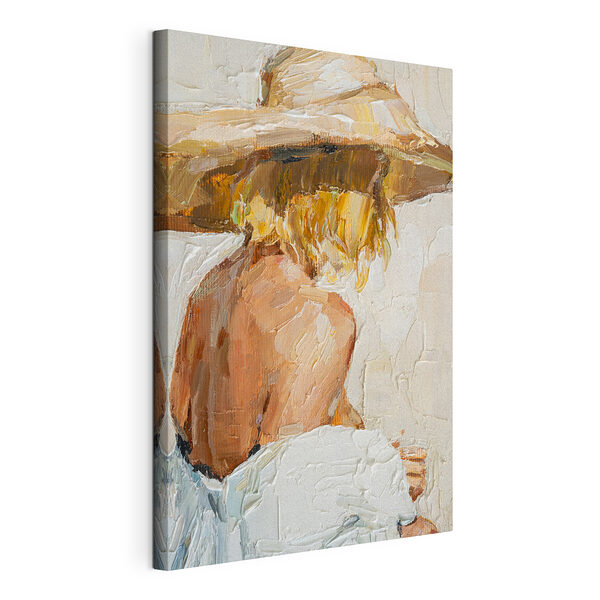 Peinture d'une femme portant un chapeau Tableaux Peinture d'une femme portant un chapeau