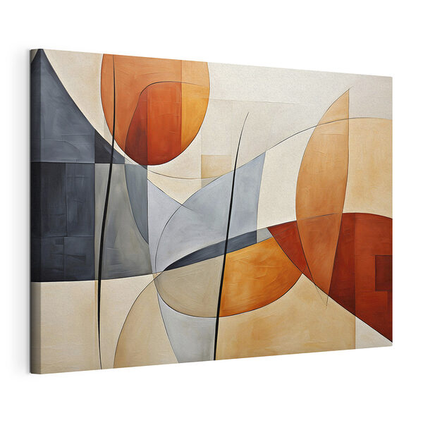 Une œuvre d'art orange et grise Tableaux Une œuvre d'art orange et grise