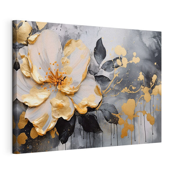 L'élégance florale avec des éclaboussures artistiques Tableaux L'élégance florale avec des éclaboussures artistiques