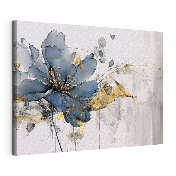 Tableaux Fleur bleue avec de délicats coups de pinceau