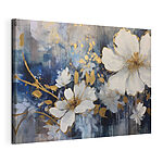 Tableaux Elégance florale en bleu et blanc