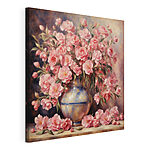 Tableaux Fleurs roses dans un vase en céramique