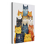 Tableaux Groupe de chats de couleurs différentes