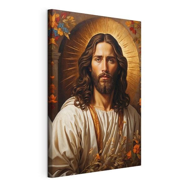 Tableaux Personnage saint avec un halo d'aura rayonnant