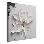 Tableaux Fleur blanche élégante avec texture