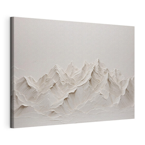 Tableaux Relief blanc d'une montagne