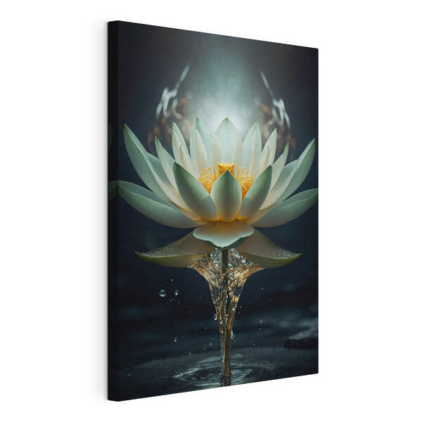 Lotus rayonnant émergeant de l'eau Tableaux Lotus rayonnant émergeant de l'eau