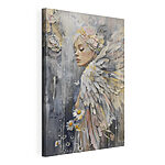 Tableaux Figure angélique avec plumes superposées