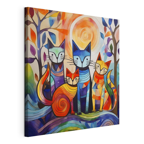 Tableaux Groupe de chats en groupe