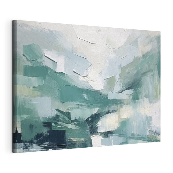 Paysage abstrait dans des tons verts doux Tableaux Paysage abstrait dans des tons verts doux