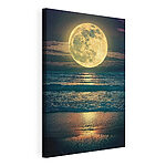Tableaux Lune sur l'eau la nuit