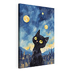 Tableaux Chat noir aux yeux jaunes