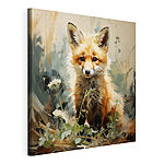 Tableaux Renard dans un champ de fleurs