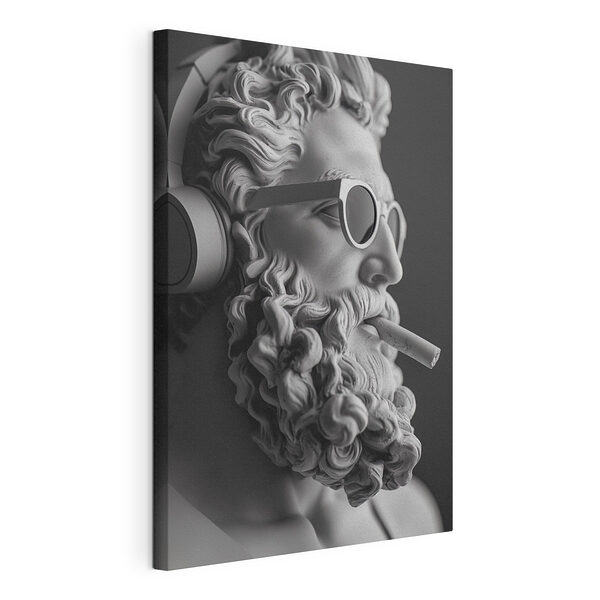 Statue d'un homme avec des lunettes de soleil et un cigare Tableaux Statue d'un homme avec des lunettes de soleil et un cigare