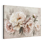 Tableaux Groupe de fleurs sur fond blanc