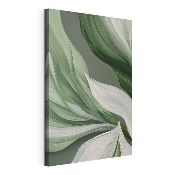 Élégants tourbillons de vert et de blanc Tableaux Élégants tourbillons de vert et de blanc