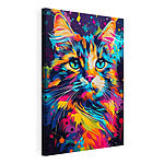 Tableaux Chat coloré aux yeux bleus