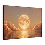 Tableaux Lune et nuages dans le ciel