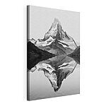 Tableaux Montagne avec lac et arbres