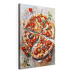 Tableaux Aquarelle d'une pizza