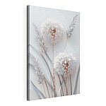 Tableaux Fleur blanche avec feuilles blanches