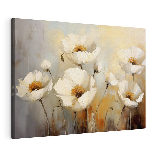 Peinture de fleurs blanches Tableaux Peinture de fleurs blanches