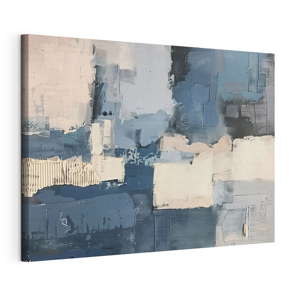 Tableaux Peinture de différentes nuances de bleu et de blanc