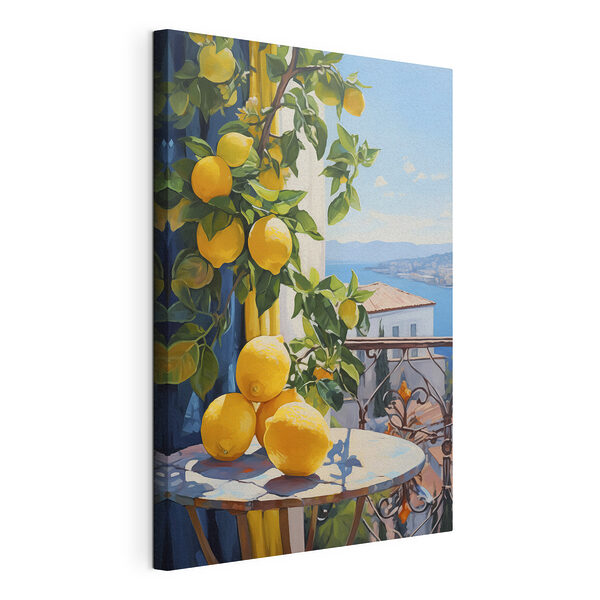 Tableaux Peinture de citrons sur une table