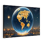 Tableaux Globe terrestre avec des lumières