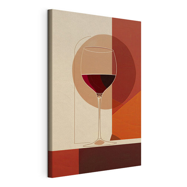 Tableaux Tableaux Verre de vin contenant un liquide rouge (UGS : s40192)